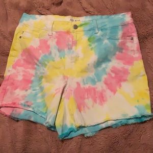 Tie Dye Judy Blue Denim Shorts